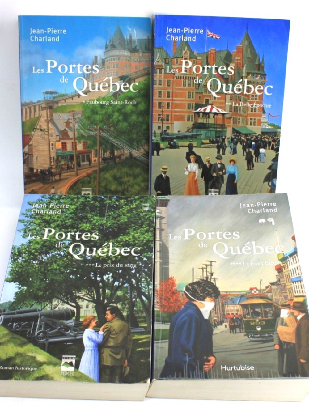 lot 4 Livres books Jean-Pierre Charland - Les Portes De Québec Tome 1 a 4 French
